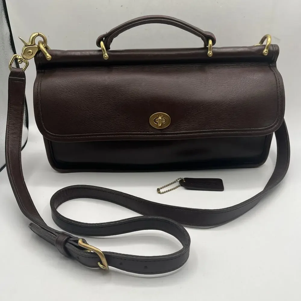 Coach City Willis Brown Mahogany Leather Brass Hardware USA Made K9C- 9153 VNTG